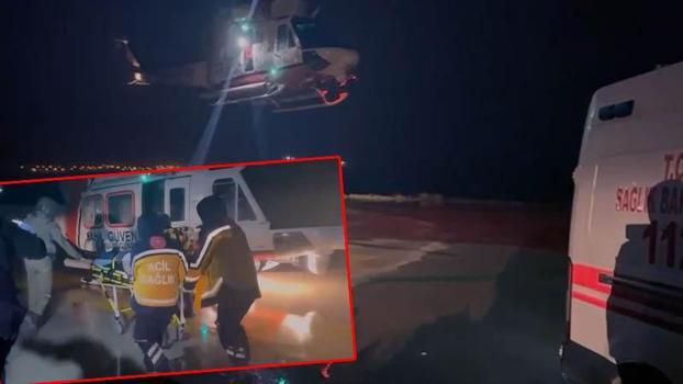 Marmara ve Avşa adalarında rahatsızlanan 2 kişi Sahil Güvenlik helikopteriyle tahliye edildi