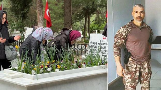 Evlilik yıl dönümünde şehit olan Binbaşı Yetişen, mezarı başında anıldı