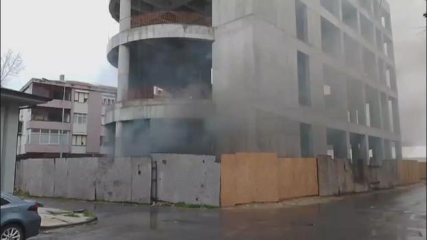 İstanbul - Silivri'de kültür merkezi inşaatında çıkan yangın söndürüldü