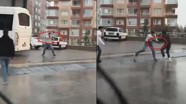 Ankara'da pompalı tüfekli kavga kamerada: 2 gözaltı