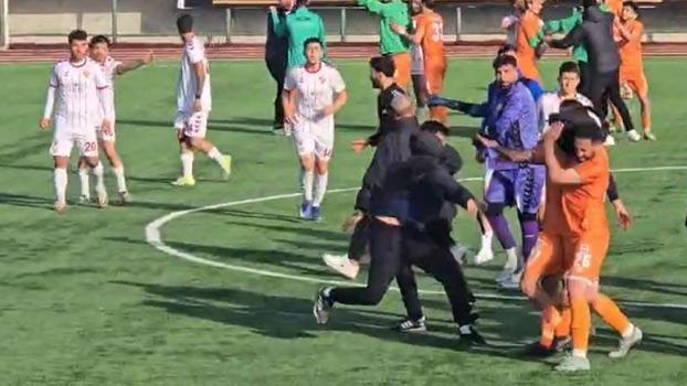 Kilis'te Bölgesel Amatör Lig maçında kavga