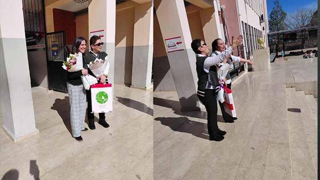 Kanseri yenen Fatma öğretmen öğrencilerine kavuştu