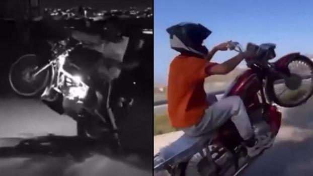 Motosikleti ile akrobatik hareketler yapan ehliyetsiz sürücüye 77 bin TL ceza