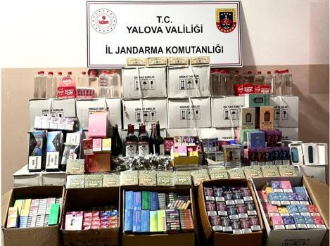 Yalova'da kaçak alkol ve tütün operasyonu: 2 gözaltı