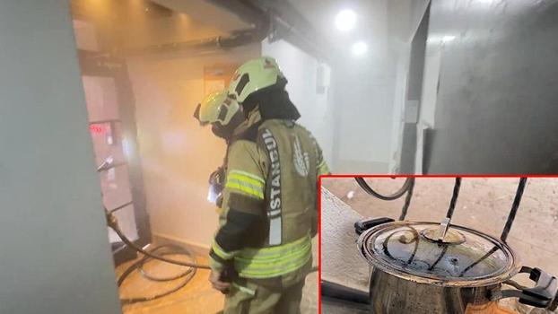 Avcılar'da ocakta unutulan yemek paniğe neden oldu