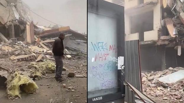 Küçükçekmece'de kontrollü yıkılan bina, yanındaki başka binaya devrildi; çevredekiler panikle kaçtı