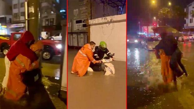 Osmaniye’de sağanak ve fırtına; ekipler mahsur kalanları sırtında taşıdı