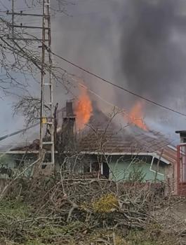 Bartın'da ev yangını