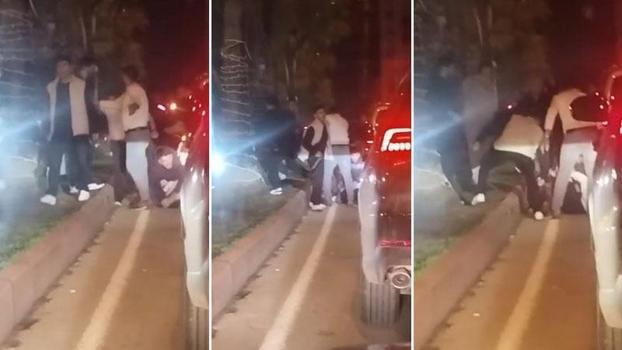 Tartıştıkları kişiyi yere yatırıp darbettiler