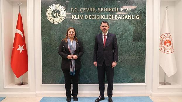 Bakan Kurum, Afyonkarahisar Belediye Başkanı Burcu Köksal’ı kabul etti