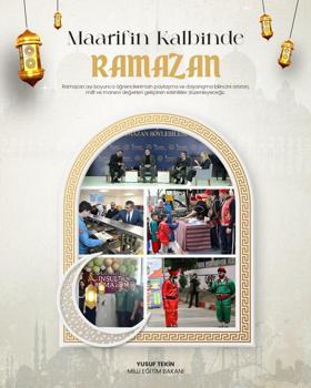 Bakan Tekin: Ramazan ayında okullarda 'Maarifin Kalbinde Ramazan' temalı etkinlikler düzenlenecek