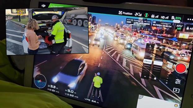 Zeytinburnu’nda dron destekli ‘kaynak’ denetimi: 37 sürücüye ceza