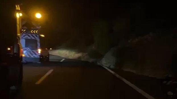 Toprak kayması nedeniyle kapanan İstanbul-İzmir Otoyolu trafiğe açıldı