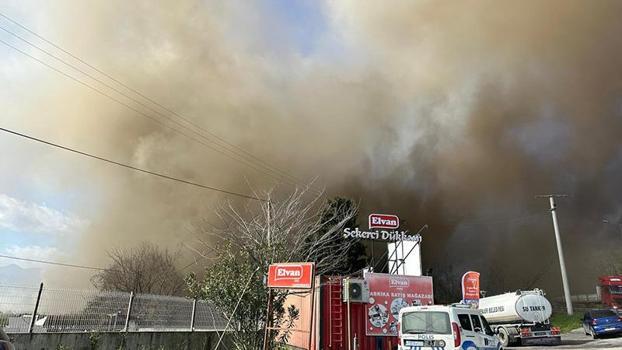 Sakarya'da şekerleme fabrikasında yangın