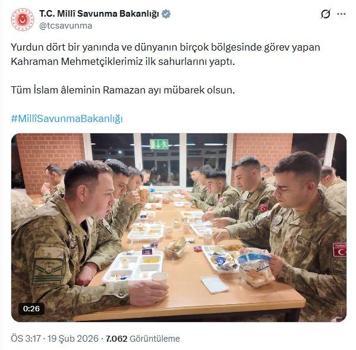 Mehmetçik ilk sahurunu yaptı