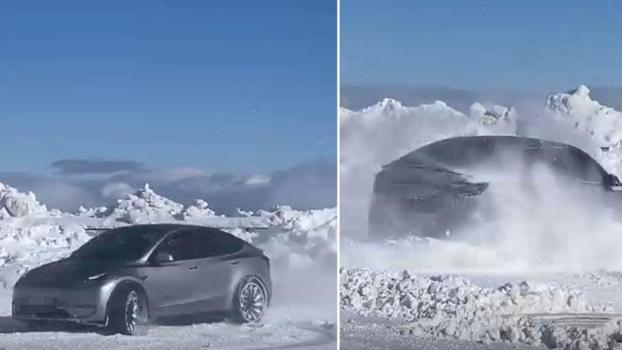 Kayak merkezinin otoparkında aracı ile drift atan sürücüye ceza; o anlar kamerada