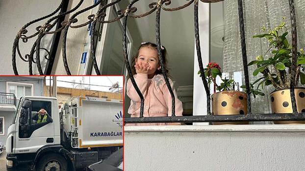 Çöp kamyonu şoförü ile 3 yaşındaki Ayşe arasında 'pencere' bağı
