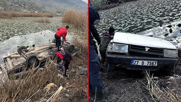 Göle düşen otomobilin sürücüsü öldü