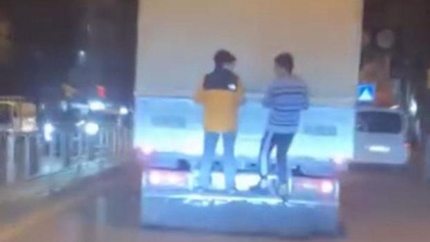 Hatay'da çocukların tehlikeli yolculuğu kamerada