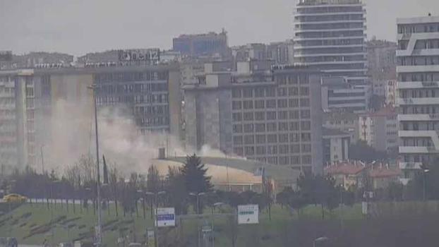 Merter polis evinde yangın