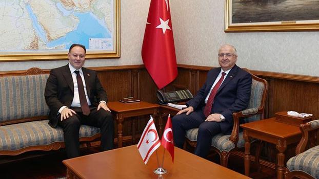 Bakan Güler, KKTC Meclis Başkanı Öztürkler ile görüştü