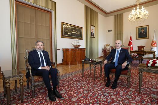 TBMM Başkanı Kurtulmuş, Diyanet İşleri Başkanı Arpaguş ile görüştü