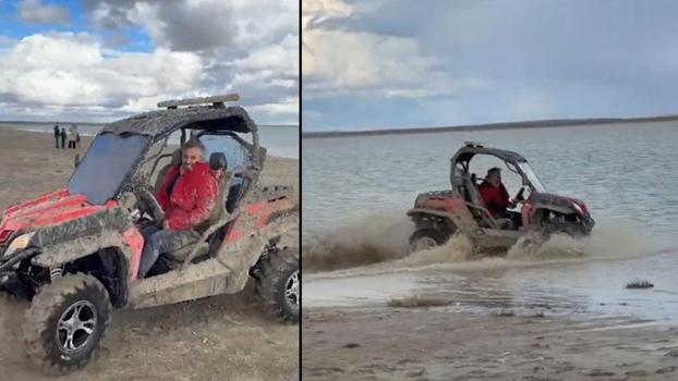 Koruma altındaki Seyfe Gölü'nde off-road yapan ATV sürücüsüne işlem