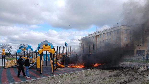 Tekirdağ'da çocuk parkında yangın