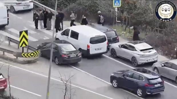 İstanbul - Beykoz'da dron destekli trafik denetimi: 60 sürücüye 241 bin lira ceza