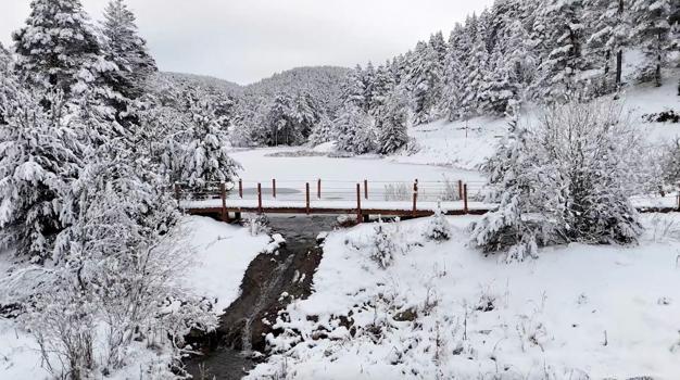 Dumanlı Tabiat Parkı’nda tablo gibi kış görüntüsü