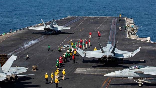 ABD: USS Abraham Lincoln uçak gemisi vurulmadı