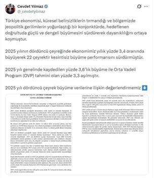 Cevdet Yılmaz: Dünyanın en büyük 16'ncı ekonomisi olmayı öngörüyoruz