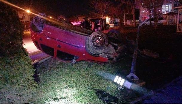 Çorum’da otomobil takla attı, sürücü ağır yaralandı