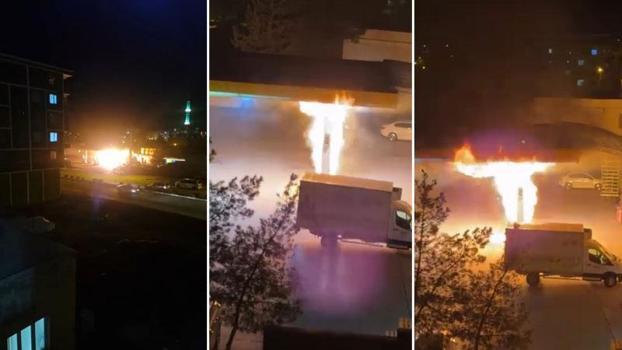 Siirt’te akaryakıt istasyonunda çıkan yangın söndürüldü