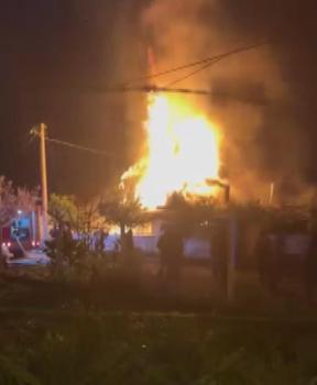 Aydın’da müstakil ev alev alev yandı