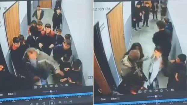 Çocuğuna kar topu atan öğrenciyi darbetti