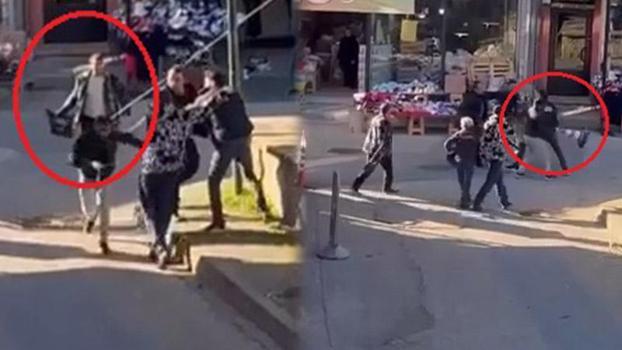 Bursa'da iki grup arasında çıkan duba ve tabureli kavga kamerada