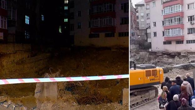 Bahçelievler’de temelinde kayma oluşan 4 katlı bina tahliye edildi