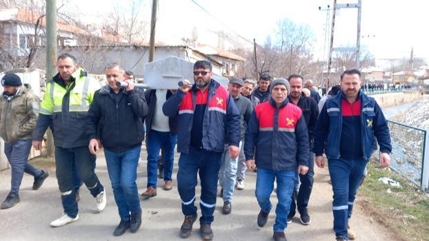 Kayseri'de göçükte ölen madenci son yolculuğuna uğurlandı
