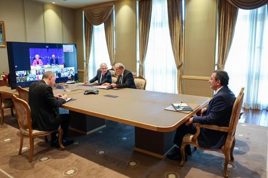 Cumhurbaşkanı Yardımcısı Yılmaz, Çevrimiçi Liderler Toplantısı'na katıldı