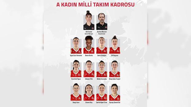 A Milli Kadın Basketbol Takımı'nın 12 kişilik kadrosu belli oldu