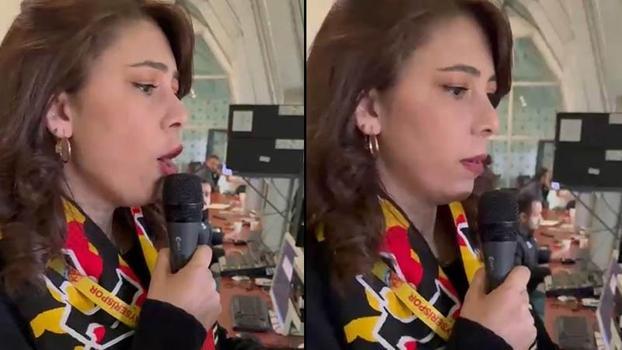 Zecorner Kayserispor-Trabzonspor maçında kadın taraftar anons yaptı