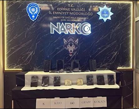 Kapıkule’de otomobilde 8 kilo 60 gram kokain ele geçirildi