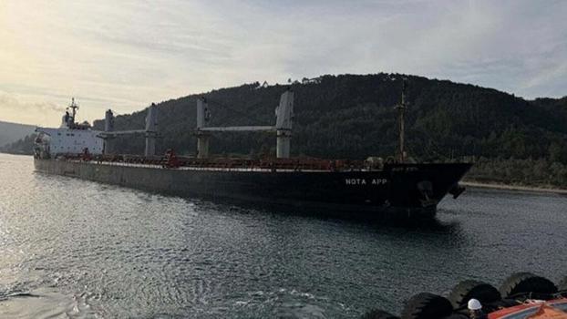 Çanakkale Boğazı’nda makine arızası yapan dökme yük gemisi karaya oturdu