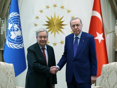 Cumhurbaşkanı Erdoğan, BM Genel Sekreteri Guterres'i kabul etti