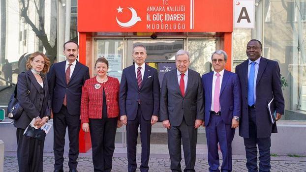 Birleşmiş Milletler Genel Sekreteri Guterres, Ankara İl Göç İdaresi Müdürlüğünü ziyaret etti