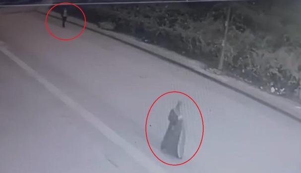 Yolda yürüyen kadının poşetteki telefonunu çalan kapkaççı kamerada