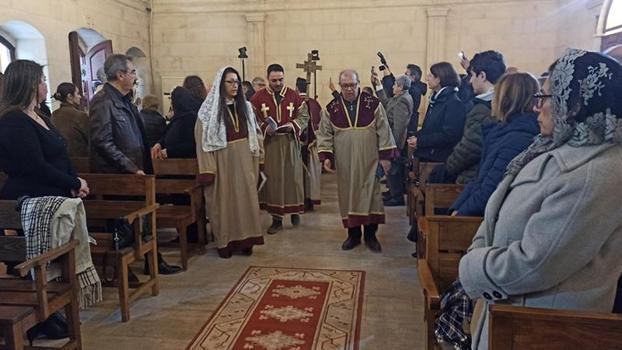 Hatay'da Karasun Manuk Kilisesi'nde '40 Şehitleri Anma' ayini