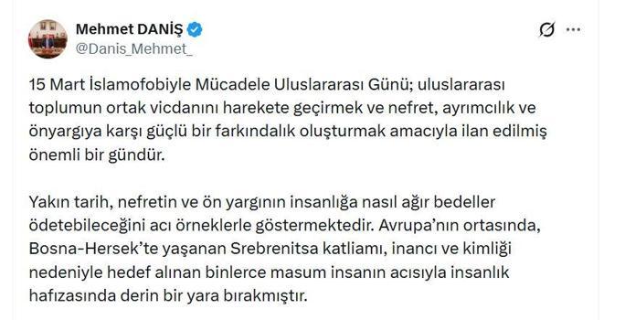 RTÜK Başkanı Daniş: İslamofobi ile mücadele, insanlığın ortak sorumluluğudur