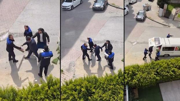 Beylikdüzü’nde zabıta ile seyyar satıcı arasında gerginlik kamerada